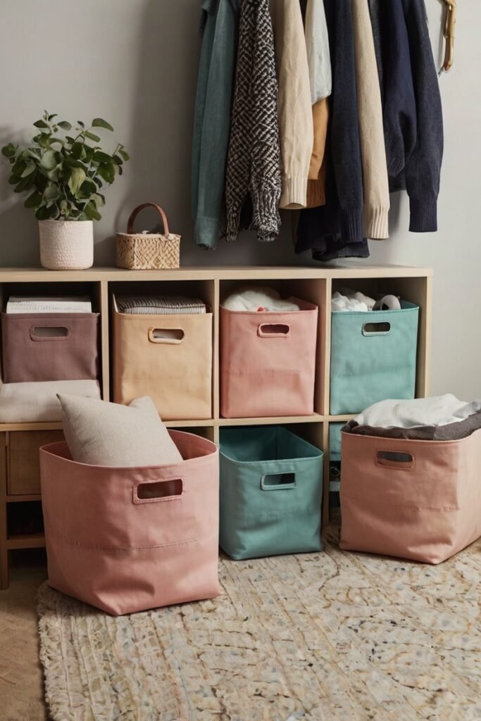 Color-Coordinated Storage Bins