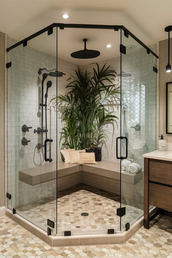 Corner Walk-In Shower