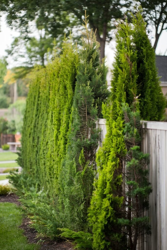 Cover Fences with Evergreen Plants