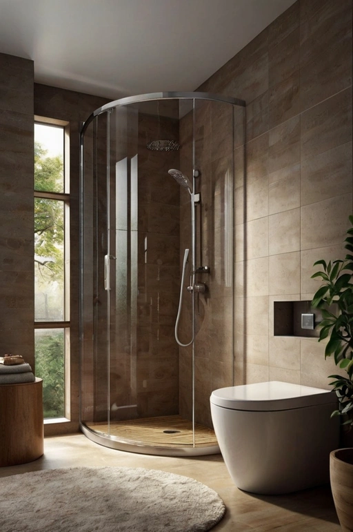 Curved Entry Shower