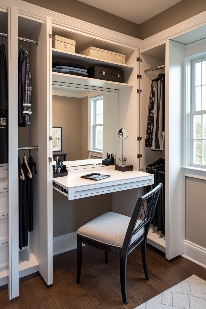Desk Inside Walk In Robe 20 Small Walk In Closet Ideas: Transform Your Space with Style and ...
