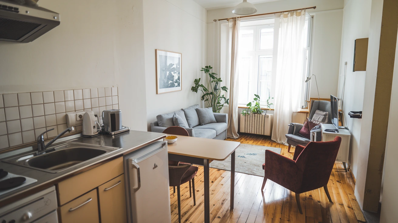 Kitchen and Living Room Combo