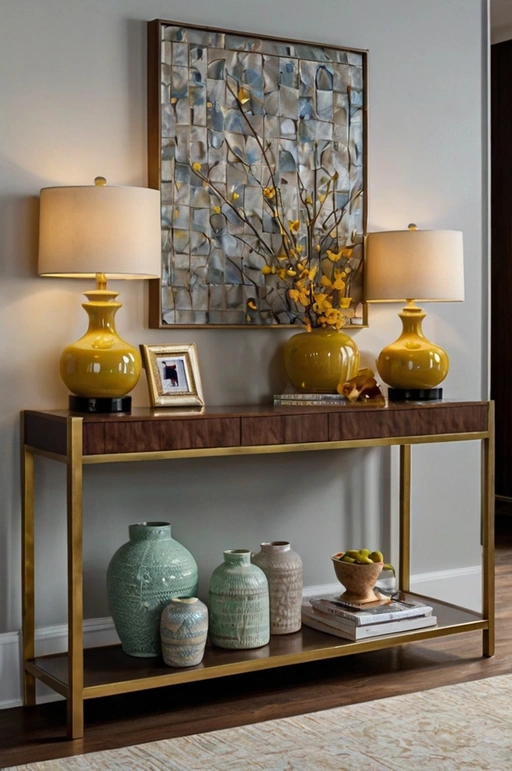 Light and Vibrant Console Table