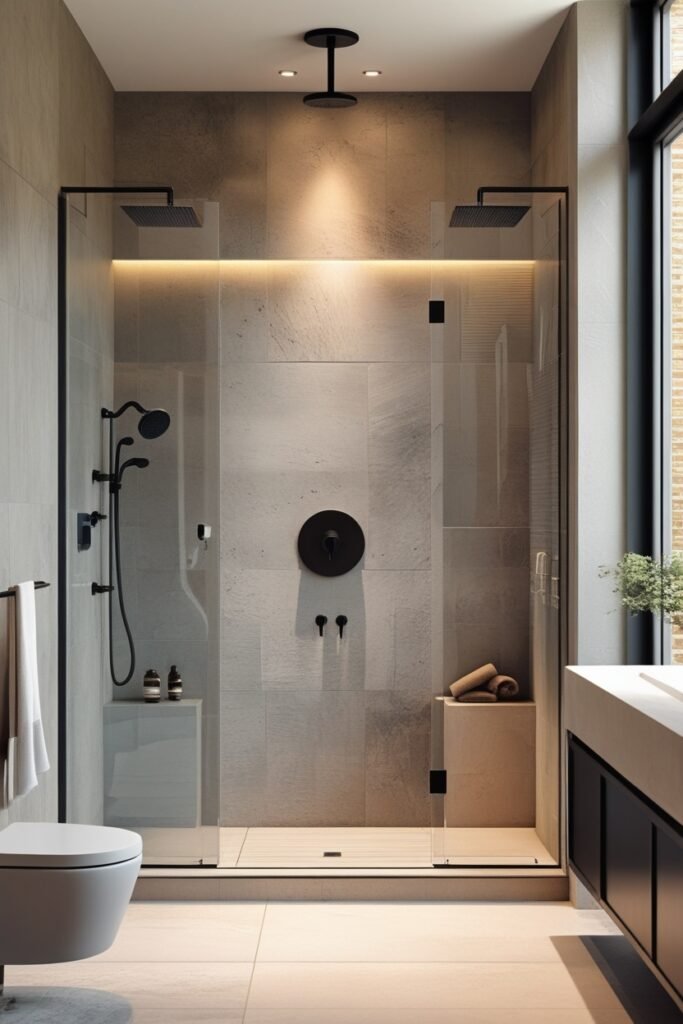Open Concept Walk-In Showers