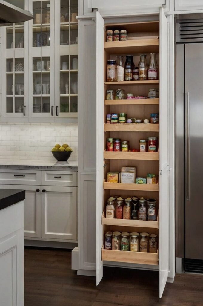 Pantry within a Faux Cabinet