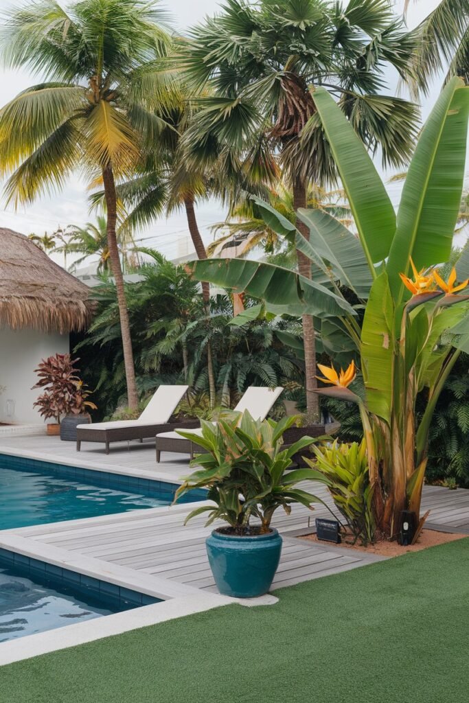 Poolside Tropical Landscaping
