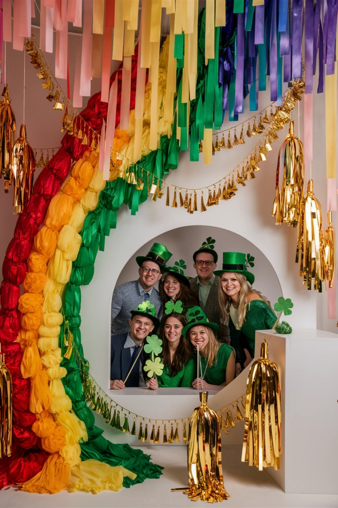 Rainbow and Gold Backdrop