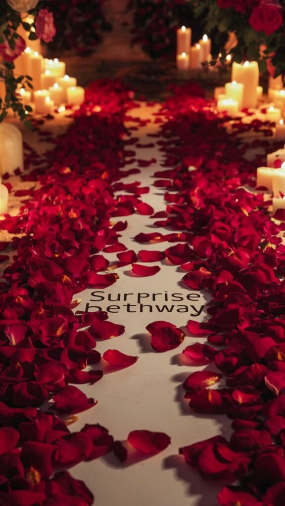 Romantic Rose Petal Pathway