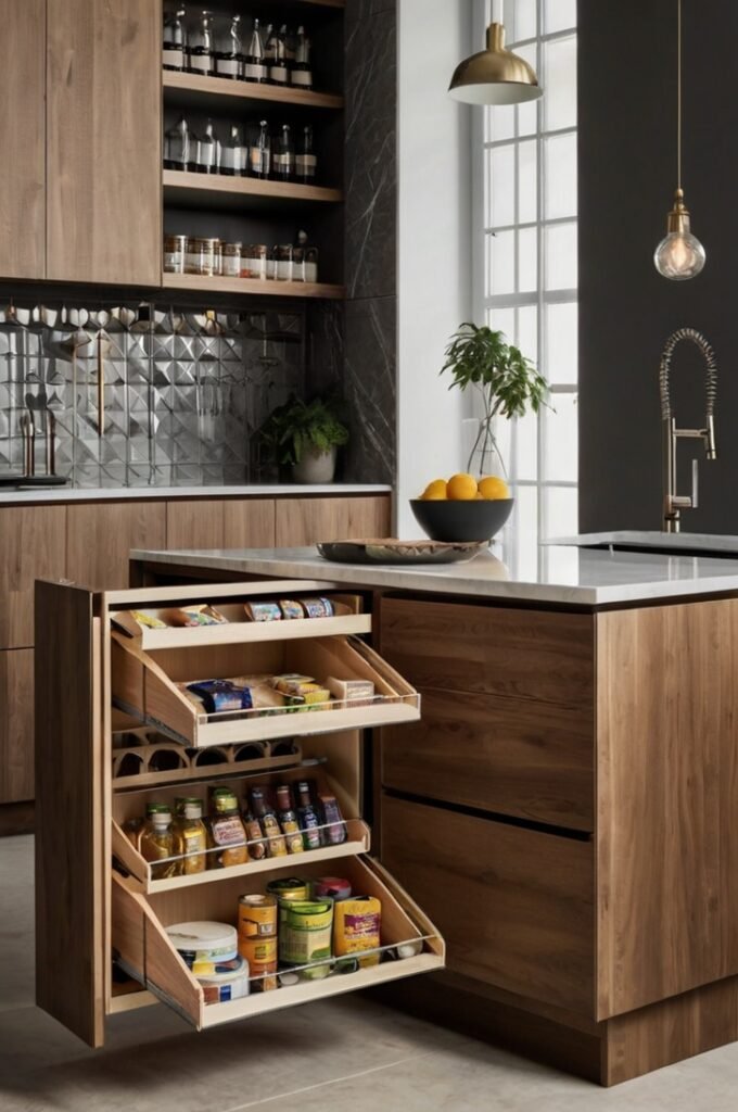 Secret Pantry within a Kitchen Island