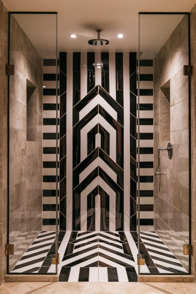 Statement Walls for Walk-In Showers