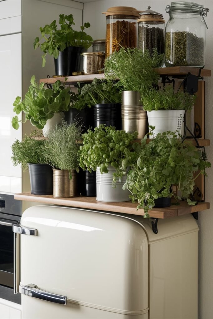 Tiny Herb Garden Shelf