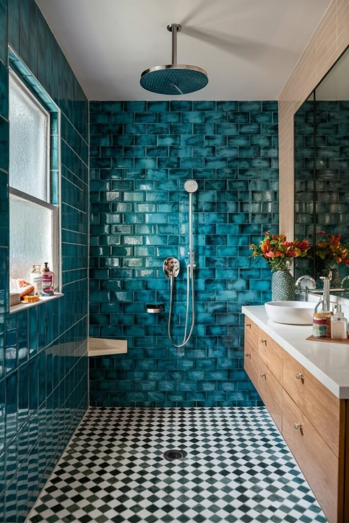 Use Saturated Shower Tiles