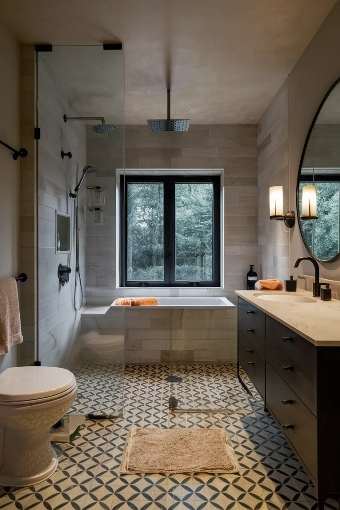 Walk-In Showers with Heated Floors