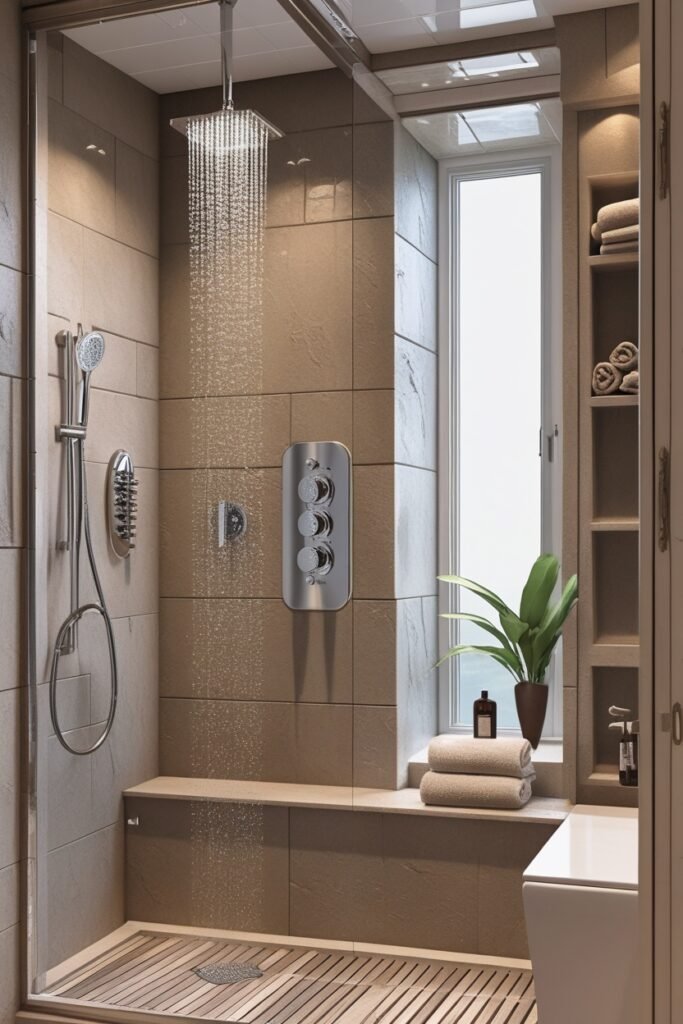Walk-In Showers with Multiple Showerheads