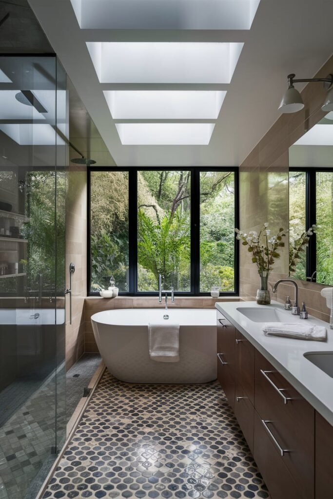 Walk-In Showers with Skylights