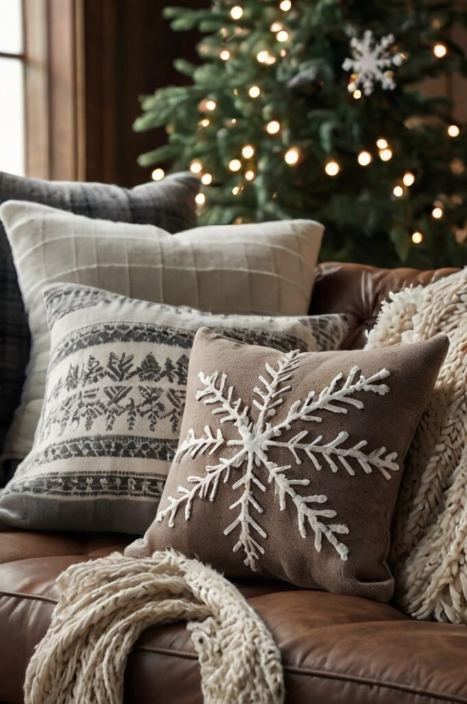 Winter-Themed Throw Pillows