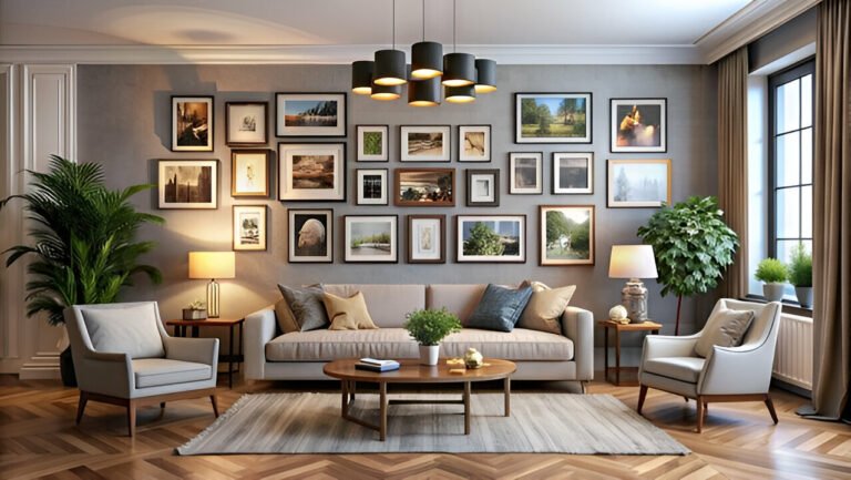 living room photo wall ideas