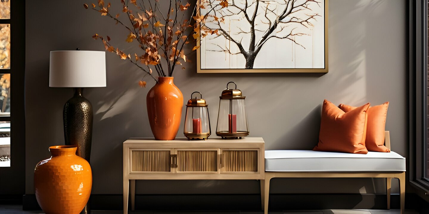 entryway table decor