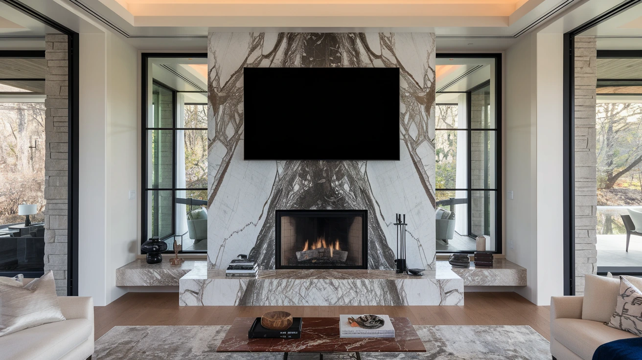 tv above fireplace ideas
