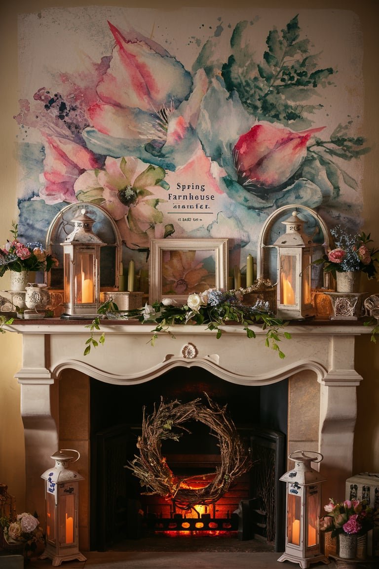 25 Spring Mantel Decorating Ideas to Brighten Your Home