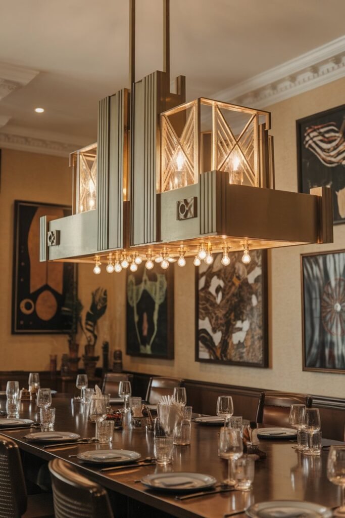 Art Deco-Inspired Chandelier