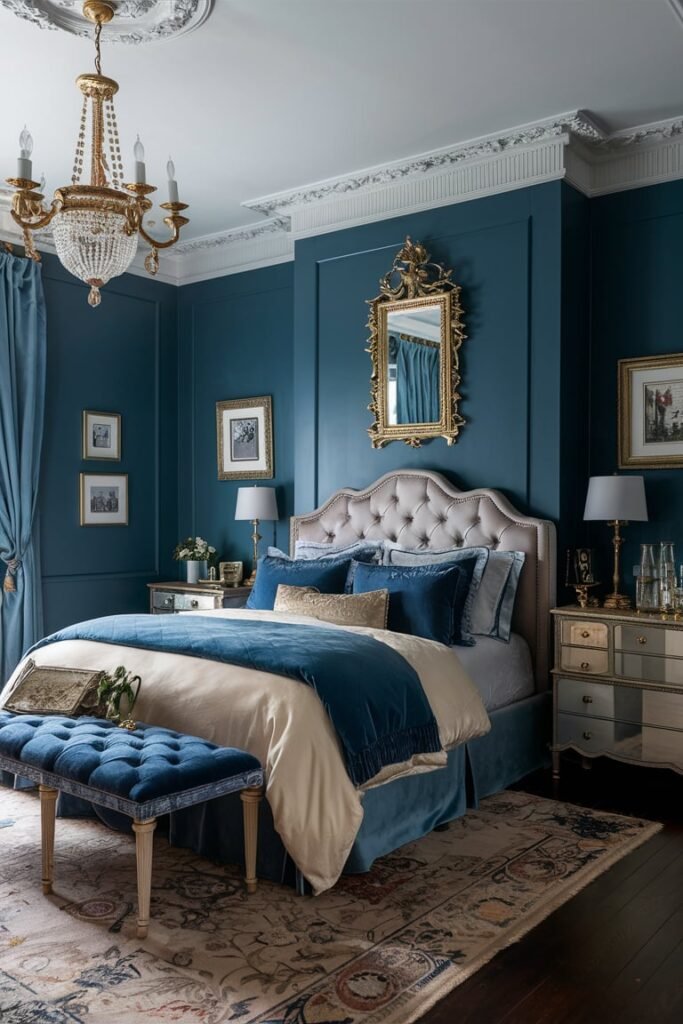 Blue and Cream for a Classic Bedroom Style