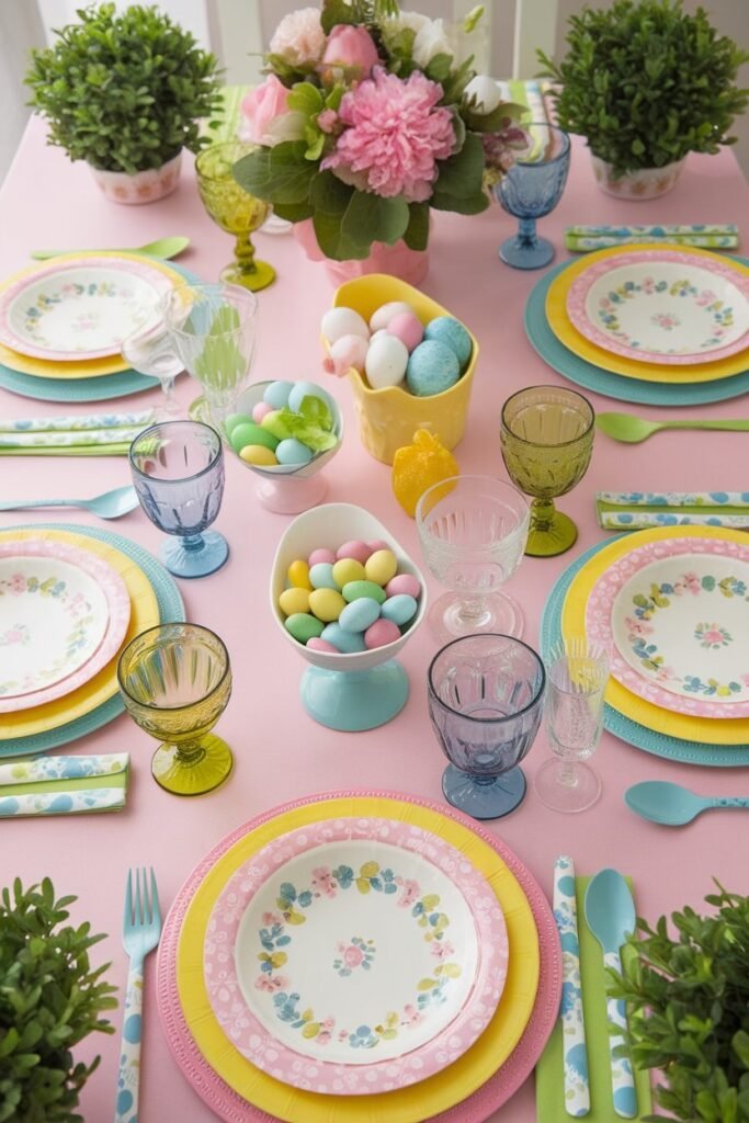 Candy-Colored Table Settings