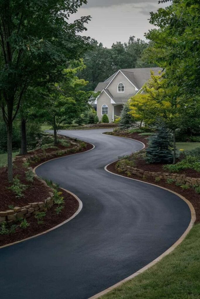 Create a Winding Driveway with Curved Landscaping