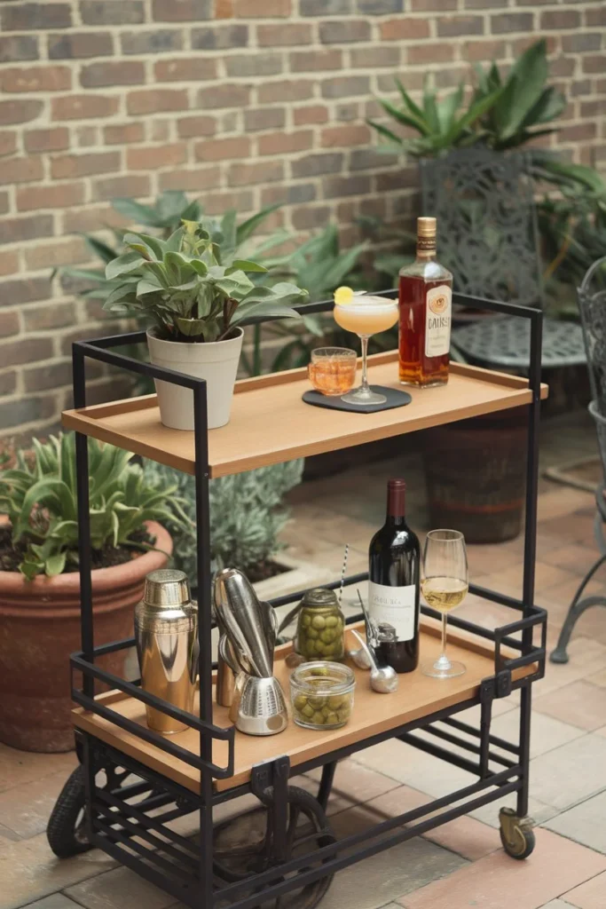 DIY Outdoor Bar Cart
