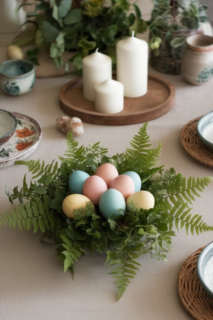 Ferns and Eggs Display