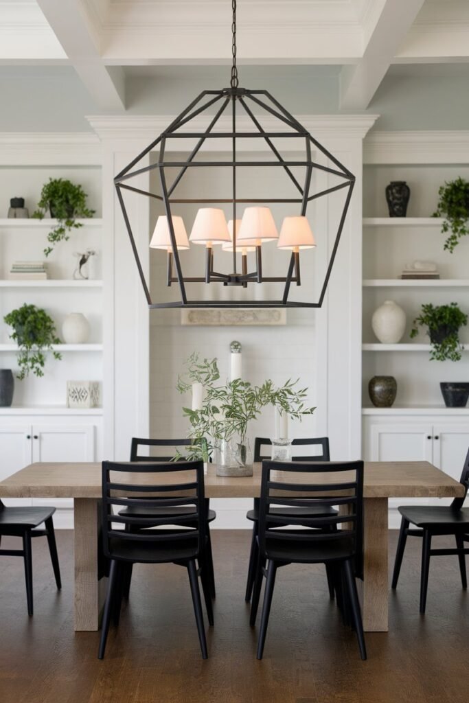 Geometric Metal Frame Chandelier