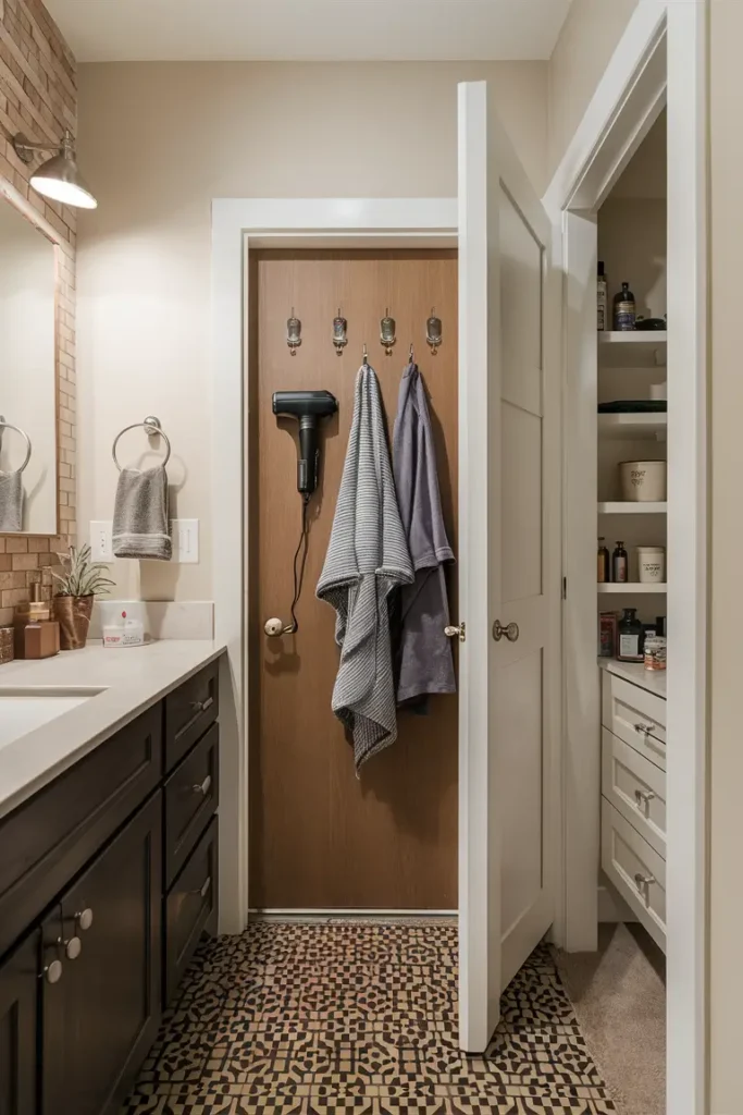 Hang Hooks on the Inside of the Door