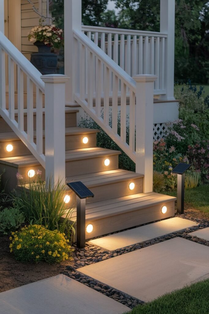Illuminated Pathway with Solar Lights