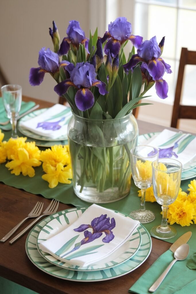 Iris-Inspired Table Setting