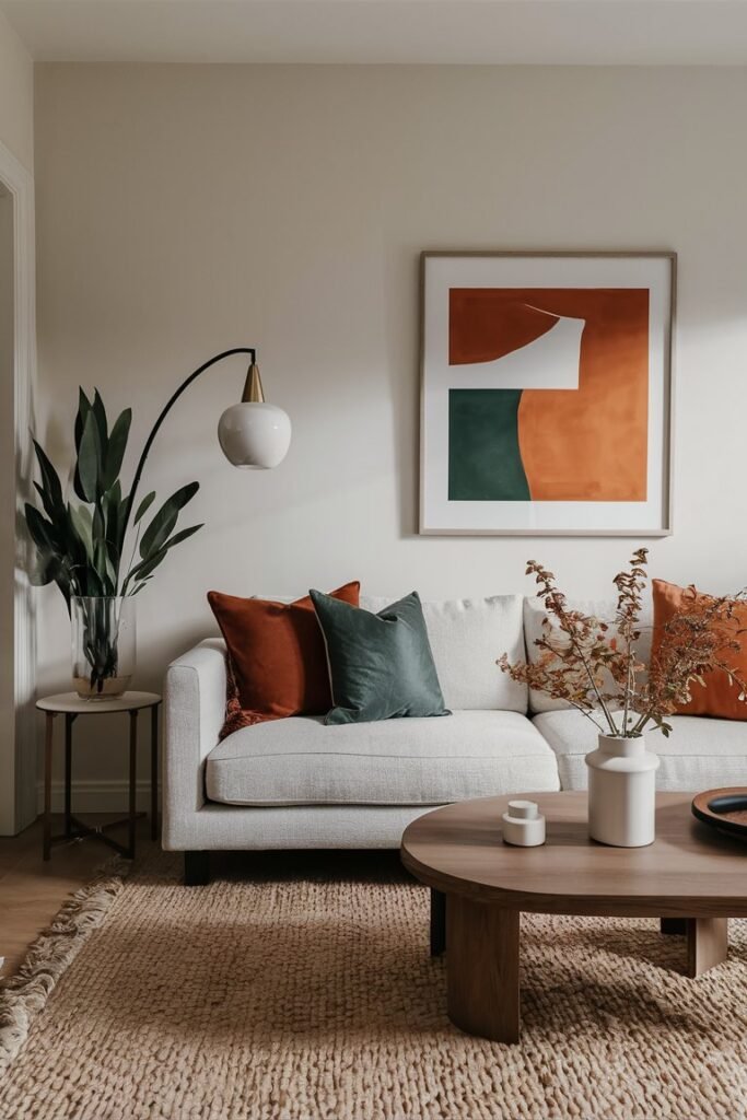 Minimalist Approach with Subtle Pops of Color