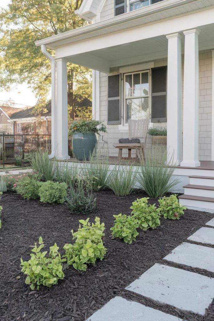 Mulched Garden Beds for a Neat Look