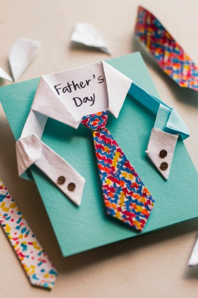 Origami Shirt & Tie Card