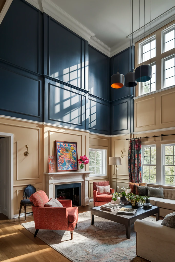 Split Walls with Two-Tone Designs