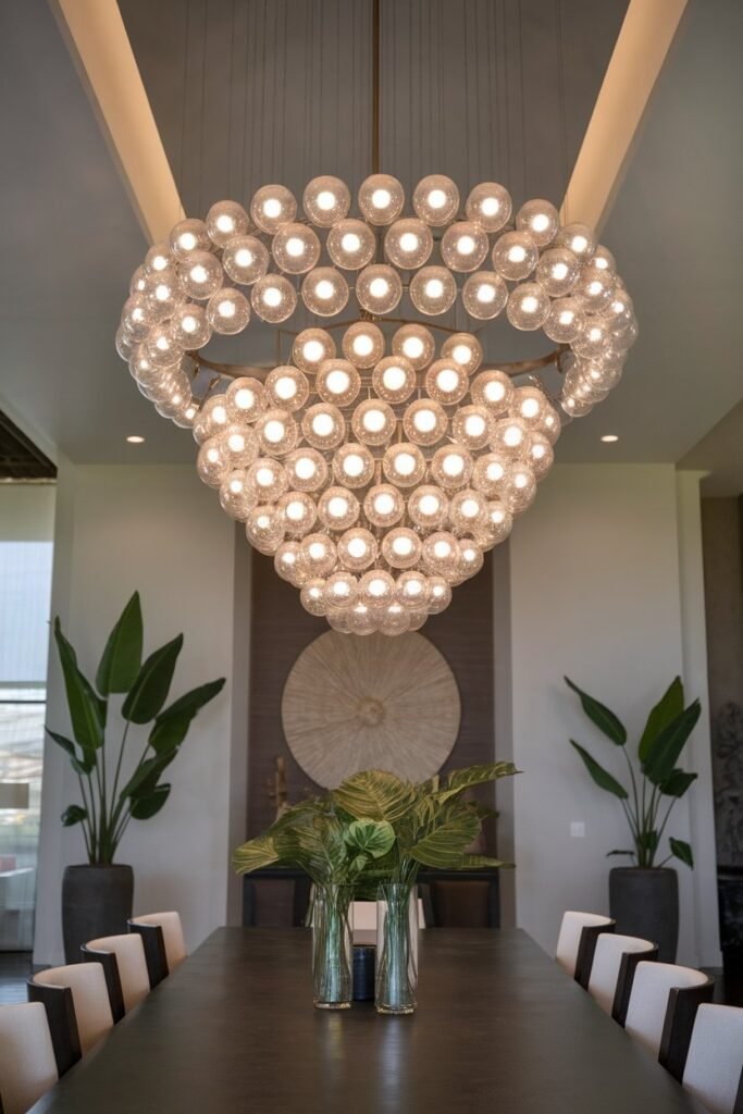 Tiered Globe Chandelier