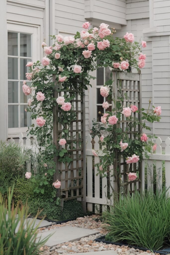Trellis with Climbing Roses