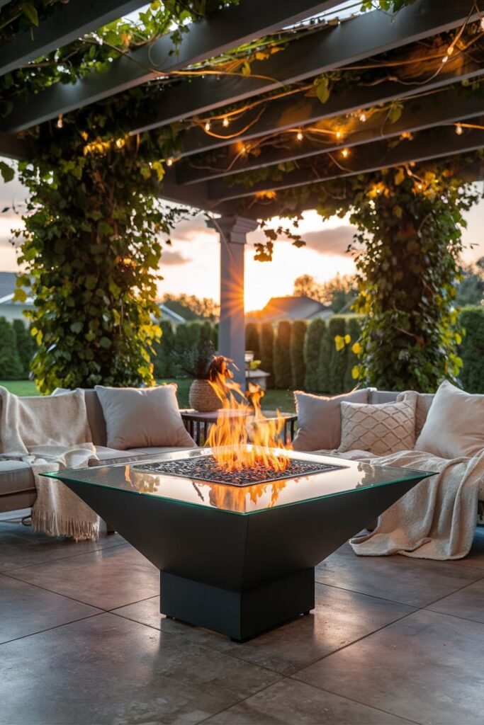 Under-the-Pergola Fire PitÂ
