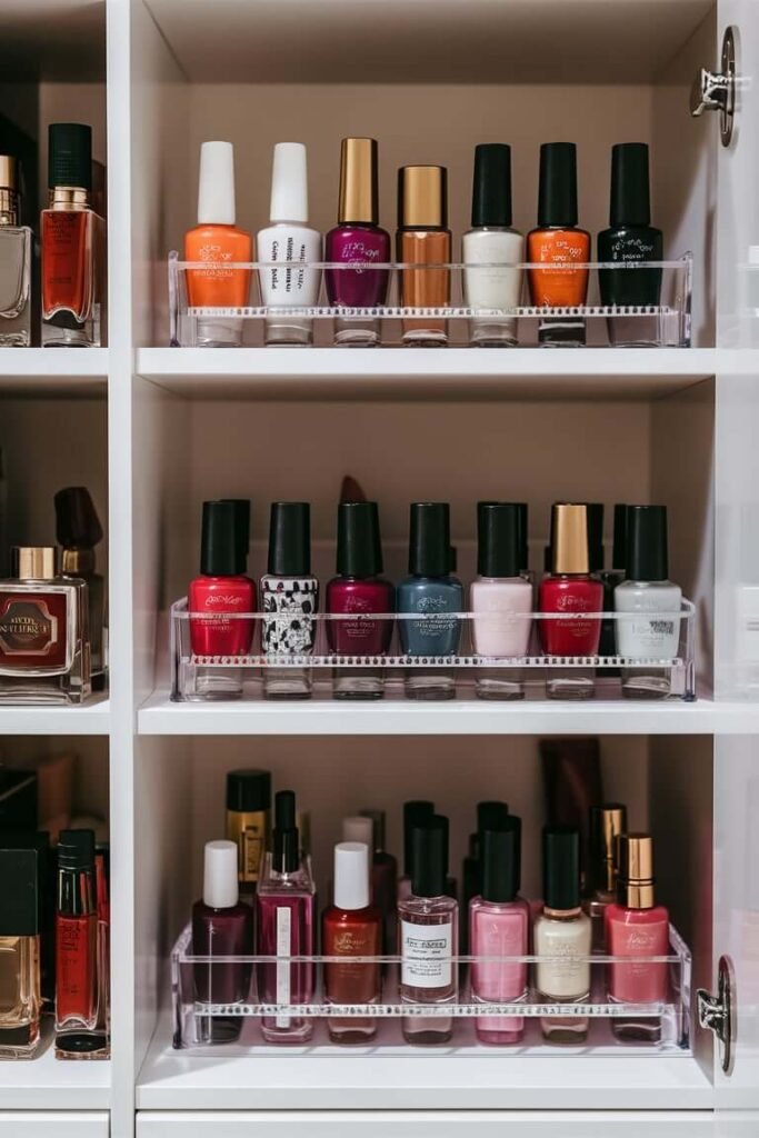 Use an Acrylic Nail Polish Rack