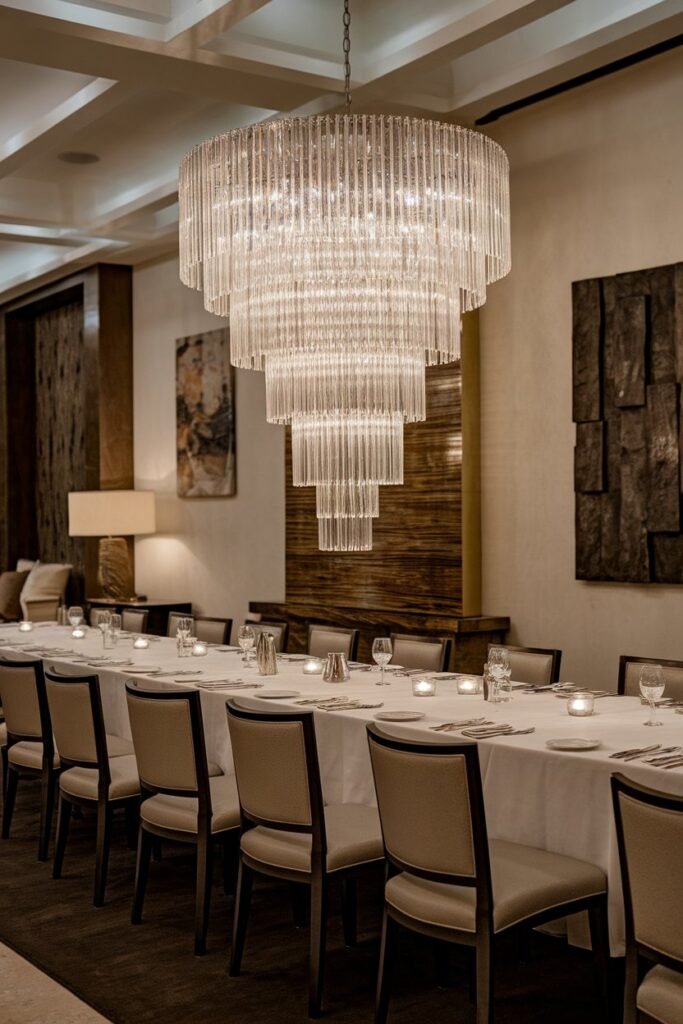 Waterfall Crystal Chandelier