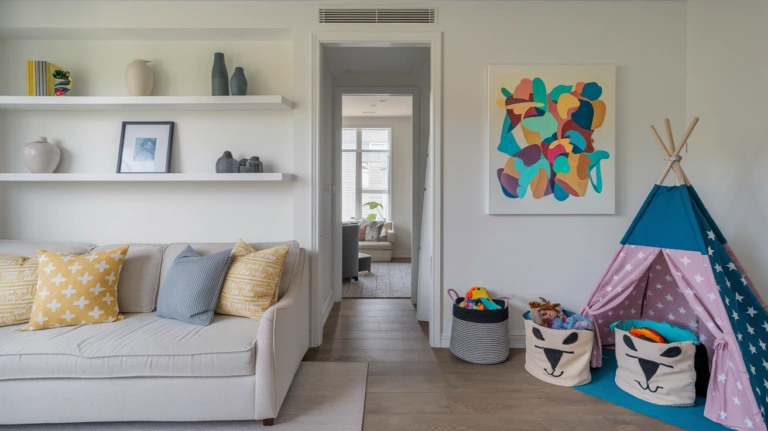 kids play corner in living room