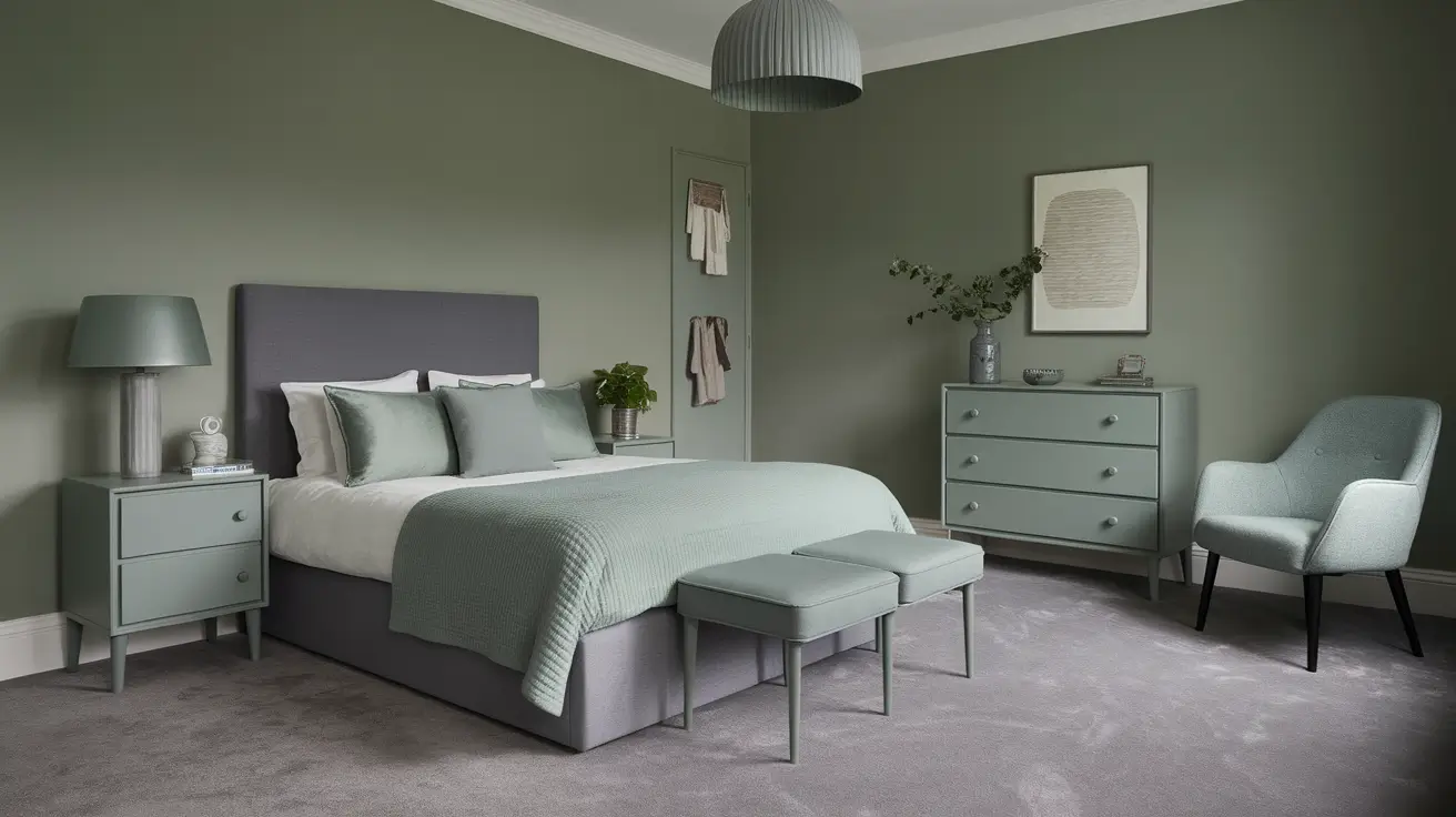 sage green and grey bedroom ideas