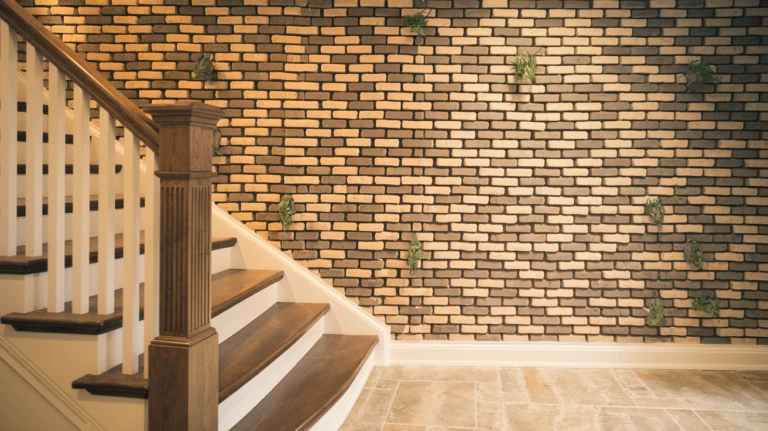 stairway accent wall