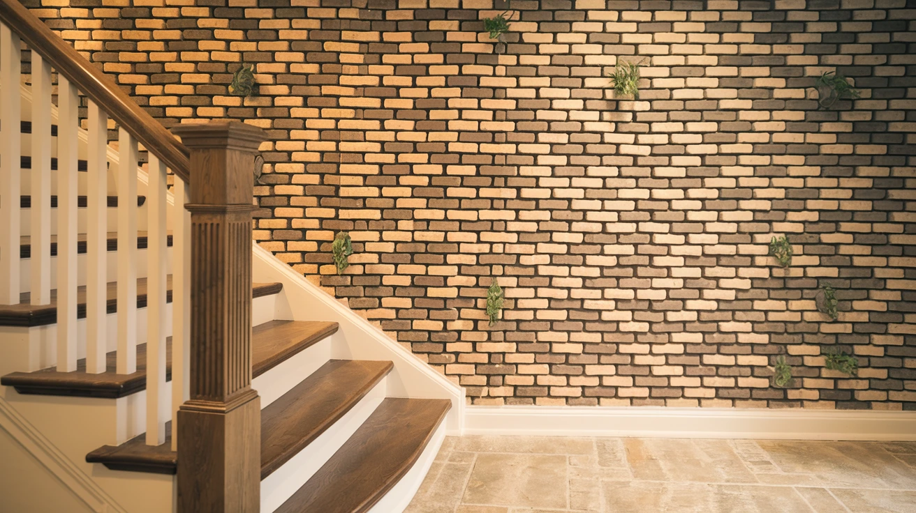 stairway accent wall