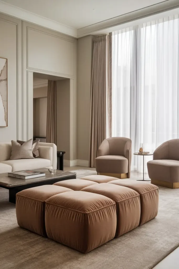 Add an Oversized Ottoman