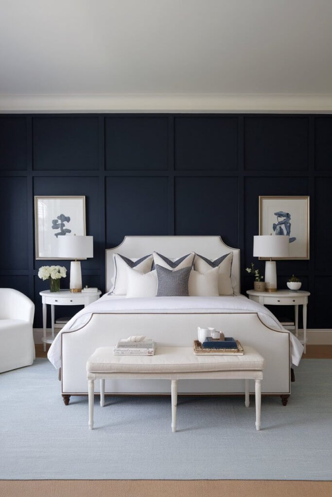 Blue Statement Wall
