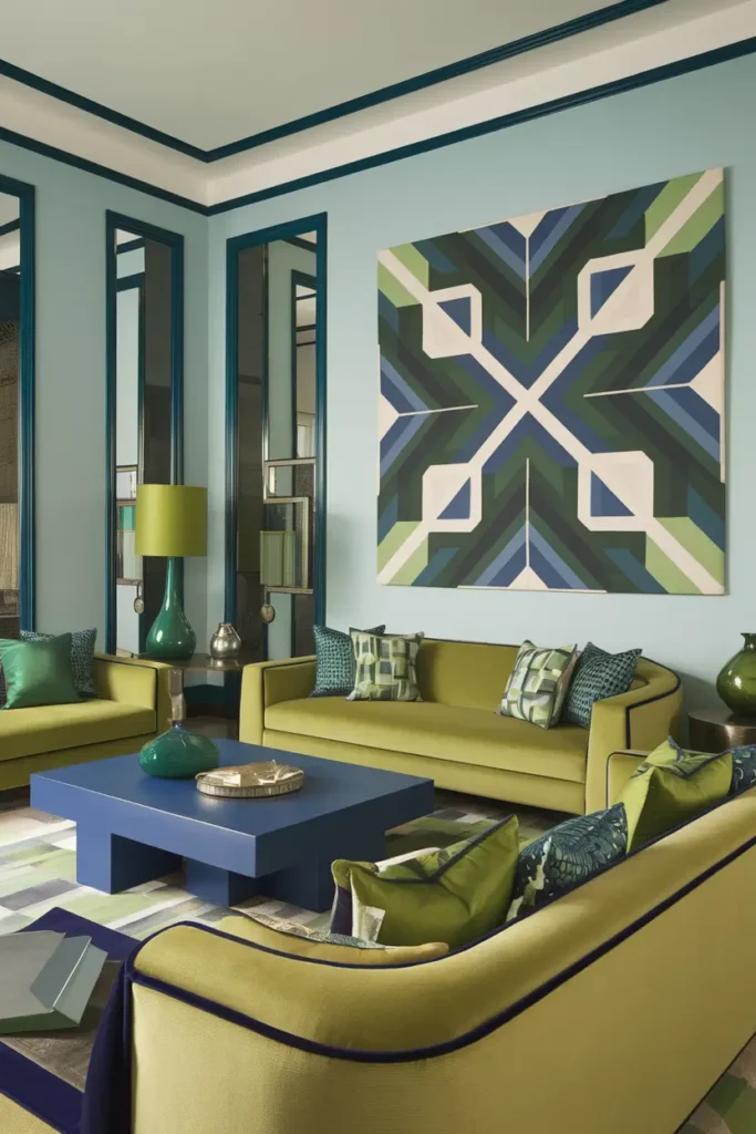 Bold Emerald Meets Vibrant Cobalt